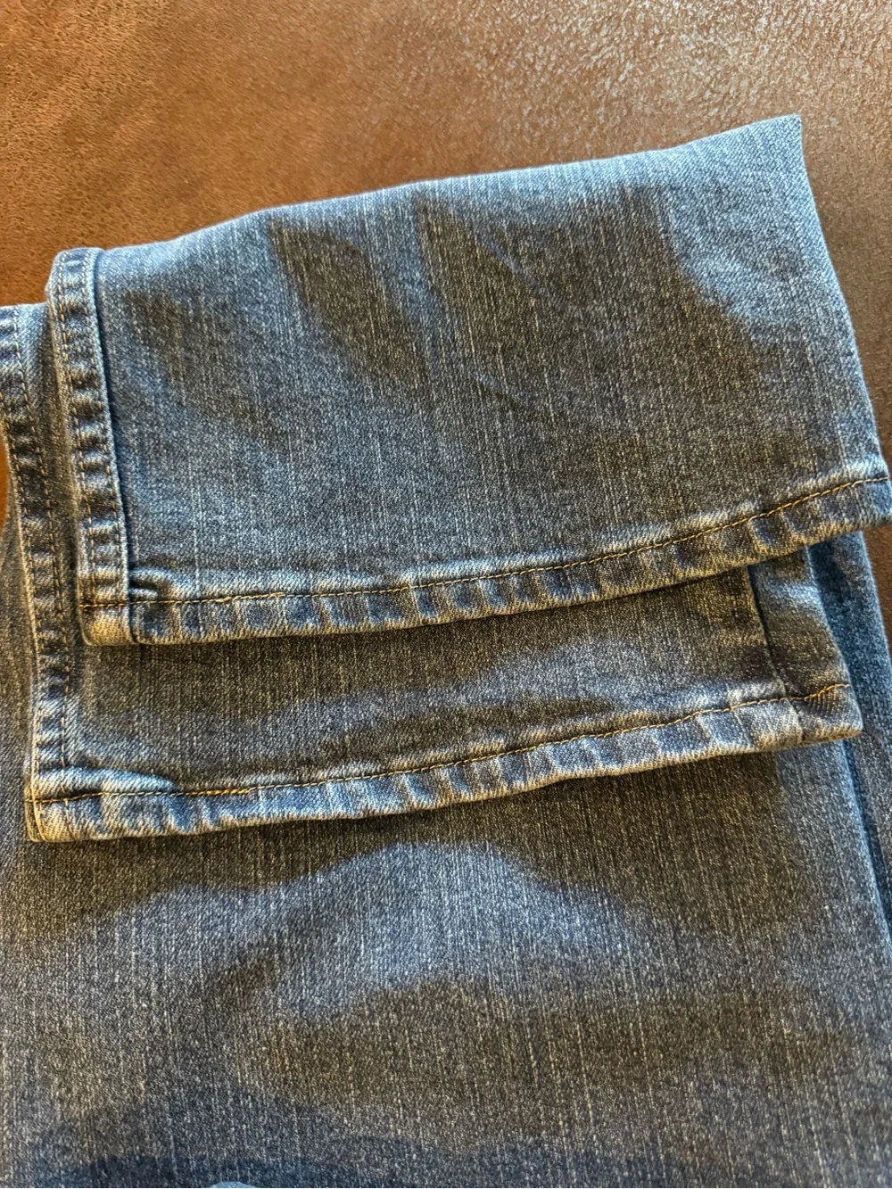 Men’s Wrangler Stretch Waist Straight Leg Denim Jeans Sz 40 x 34 Like New!